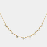 Inlaid Zircon Brass Necklace