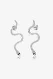 Snake-Shaped 925 Sterling Silver Earrings