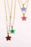 Flower Pendant Stainless Steel Necklace