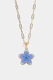 Flower Pendant Stainless Steel Necklace