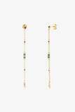 Inlaid Zircon 18K Gold-Plated Earrings