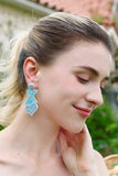 Random 2-Pair Heart and X-Shape Bead Dangle Earrings