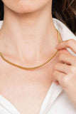 18K Gold Plated Curb Chain Necklace