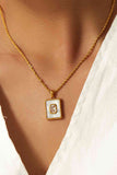 Square Pendant Twisted Chain Necklace